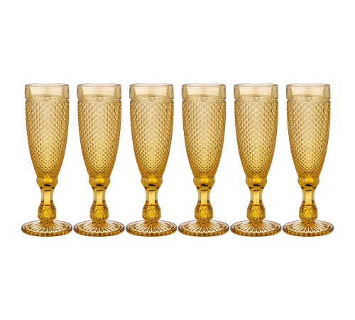 НАБОР БОКАЛОВ ДЛЯ ШАМПАНСКОГО "ГРАНАТ" ИЗ 6ШТ. СЕРИЯ "MUZA COLOR" 150МЛ