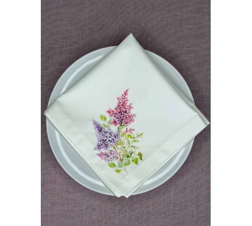 Салфетка "Букет сирени" с евроуглом без пропитки																																			