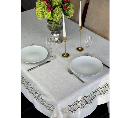 Скатерть Liza cream 160*3,5 m																			