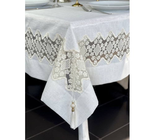 Скатерть Liza cream 160*4 m																			