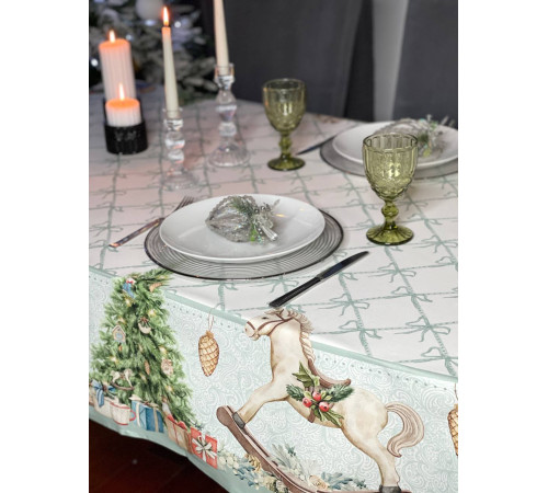 Скатерть столовая "Vintage story" овал*250																			