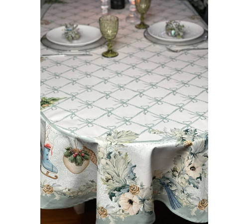 Скатерть столовая "Vintage story" овал*250																			
