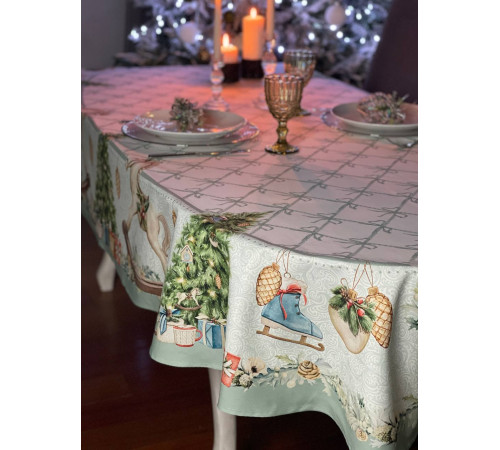 Скатерть столовая "Vintage story" овал*250																			