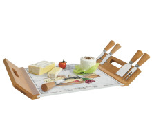 Набор для сыра: доска и 4 ножа, 44 х 28 см  LES FROMAGES