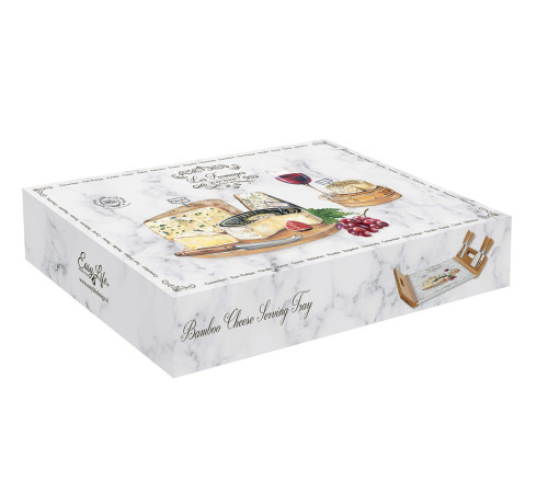 Набор для сыра: доска и 4 ножа, 44 х 28 см  LES FROMAGES