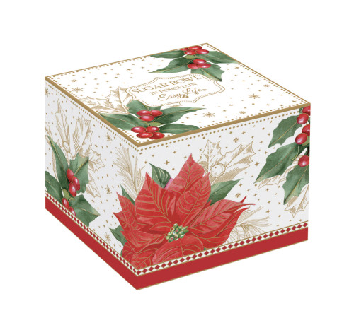 Фарфоровая сахарница 250мл в цветной коробке POINSETTIA&BERRIES