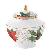 Фарфоровая сахарница 250мл в цветной коробке POINSETTIA&BERRIES