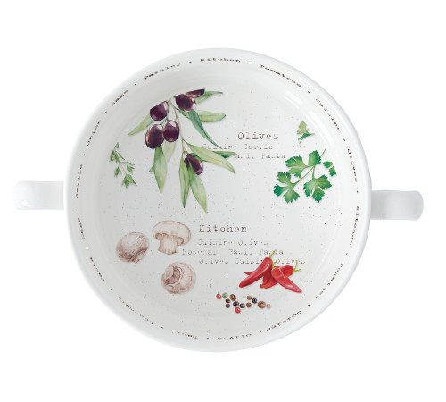 Фарфоровый салатник с ручками  Ø 16 HOME&KITCHEN