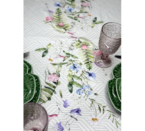 Летний зной: овальная скатерть 145 х 250 см (с пропиткой "Антипятно")