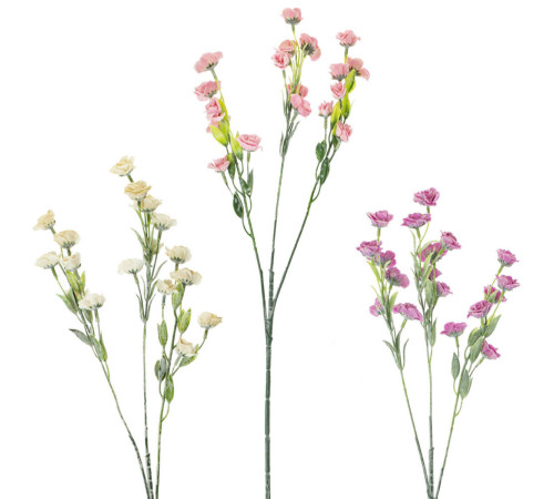 Цветок искусственный "Эустома", L15 W15 H60 см