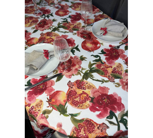 ГРАНАТ: СКАТЕРТЬ ОВАЛ 250СМ (С ПРОПИТКОЙ "АНТИПЯТНО")