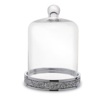 131265 Ваза стеклянная с крышкой декор																