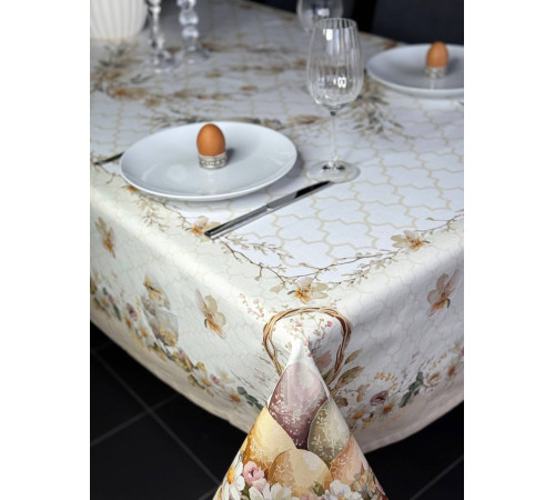 Пасхальная корзина: скатерть 145 х 250 см (с пропиткой "Антипятно")