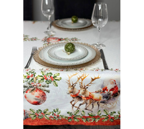 BLOOMIA Магия Рождества: скатерть (с пропиткой "Антипятно")
