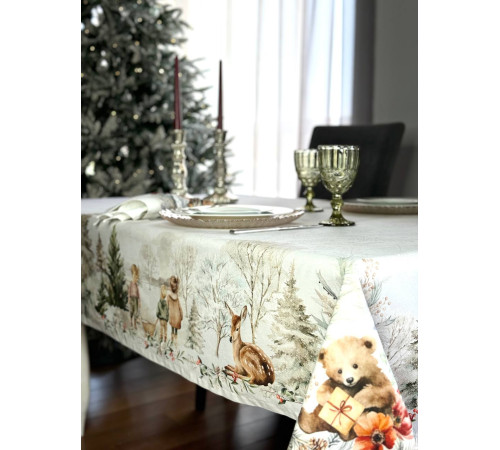 BLOOMIA Первое Рождество: скатерть (с пропиткой "Антипятно")