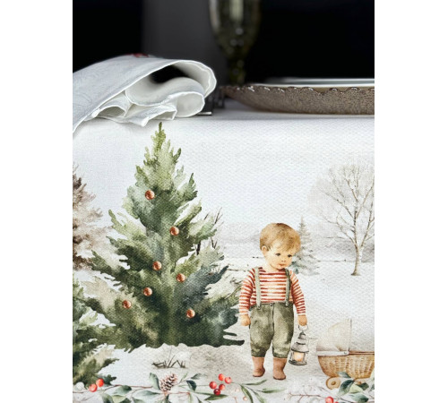 BLOOMIA Первое Рождество: скатерть (с пропиткой "Антипятно")