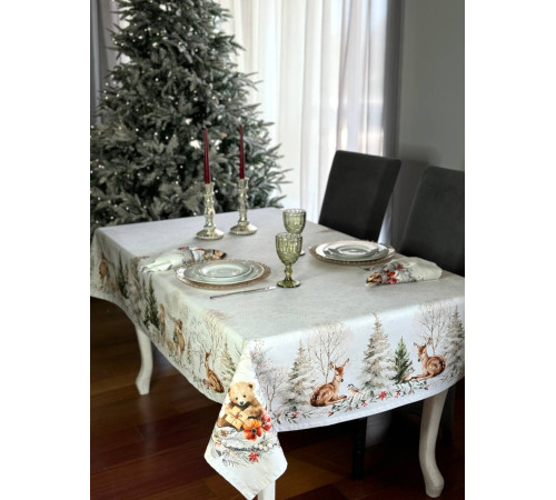 BLOOMIA Первое Рождество: скатерть (с пропиткой "Антипятно")