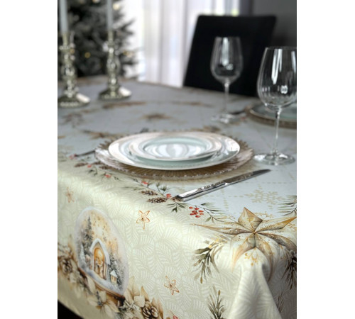 BLOOMIA GOLDEN CHRISTMAS: скатерть (с пропиткой "Антипятно")