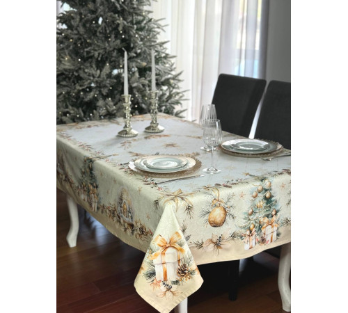 BLOOMIA GOLDEN CHRISTMAS: скатерть (с пропиткой "Антипятно")