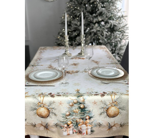 BLOOMIA GOLDEN CHRISTMAS: скатерть (с пропиткой "Антипятно")