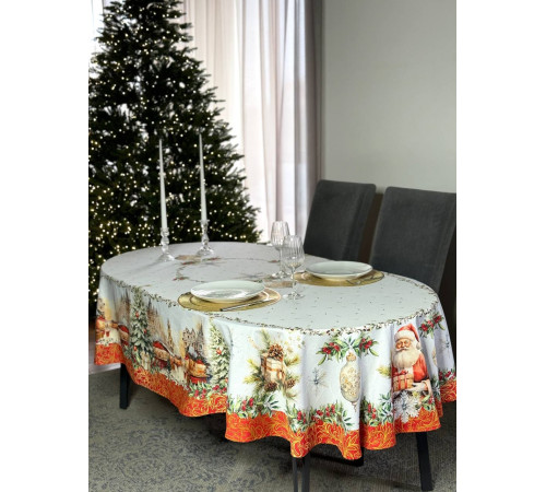 Cкатерть ATMOSPHERE HOME СHRISTMAS MEMORIES Артикул - РВО овал 170*275, размер - овал 170*275
