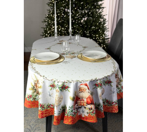 Cкатерть ATMOSPHERE HOME СHRISTMAS MEMORIES Артикул - РВО овал 170*275, размер - овал 170*275