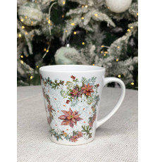 Чашка керамическая "Рождественская Пуансетия"" 350 мл