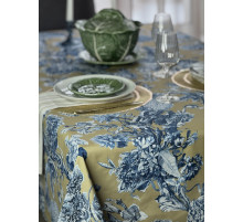 Cкатерть BLOOMIA Toille flora beige (с пропиткой "Антипятно")