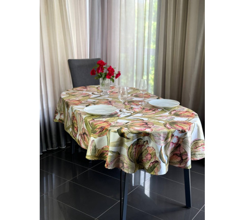 Скатерть столовая Зеленый тюльпан