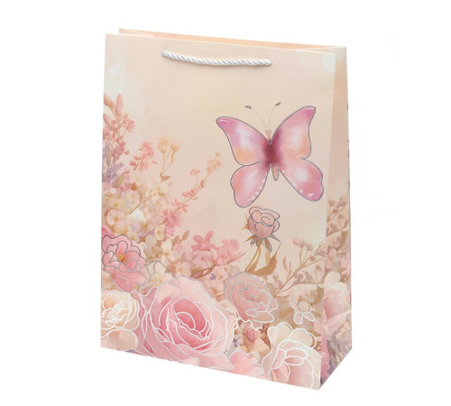 Пакет подарочный (бумага 210г/м2, блок 12шт) стоимость за 1шт (Нужный вариант указать в комментарии), L30 W12 H40 см, 4в.