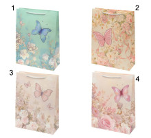 Пакет подарочный (бумага 210г/м2, блок 12шт) стоимость за 1шт (Нужный вариант указать в комментарии), L30 W12 H40 см, 4в.