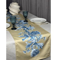 Дорожка BLOOMIA Toille flora beige (с пропиткой "Антипятно")