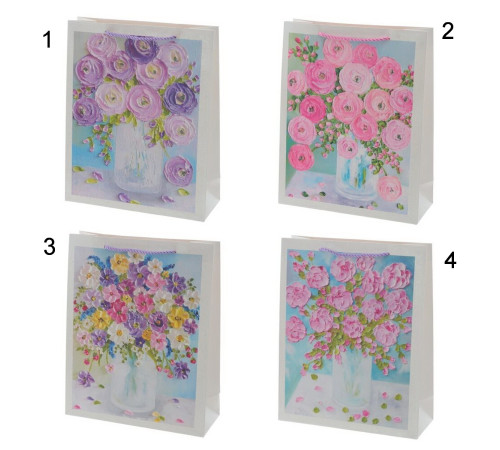 Пакет подарочный (бумага 210г/м2, блок микс 12шт) стоимость за 1шт (Нужный вариант указать в комментарии), L26 W10 H32 см, 4в.