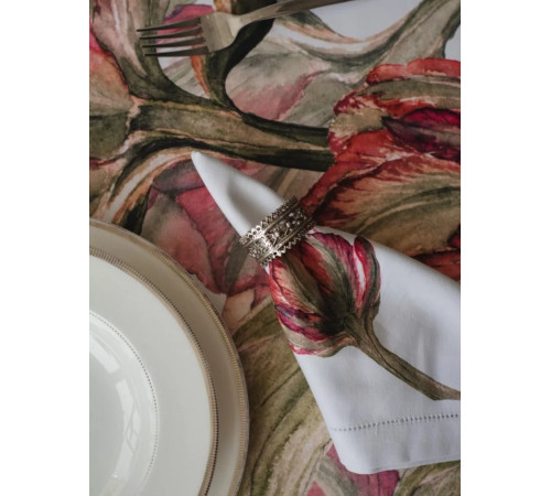 Скатерть столовая Зеленый тюльпан 145*220