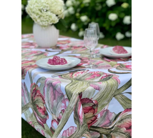 Скатерть столовая Зеленый тюльпан 145*220