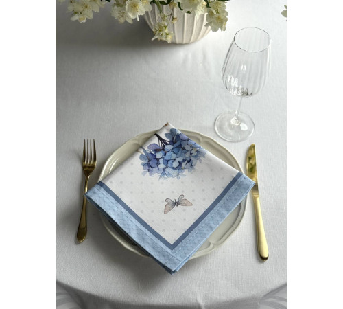 Салфетка BLOOMIA "Delight blue" Артикул -БДБ 40*40, размер - 40*40