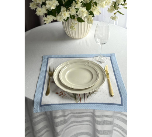 Салфетка BLOOMIA "Delight blue" Артикул -БДБ 40*40, размер - 40*40