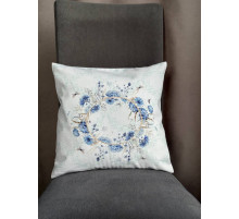 Декоративная наволочка BLOOMIA "Delight blue" Артикул - НБДБ-40*40, размер - 40*40