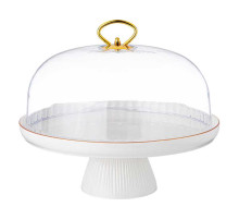 ТОРТОВНИЦА LEFARD "HERBAL" НА НОЖКЕ 28*23,5 СМ С ПЛАСТИКОВОЙ КРЫШКОЙ