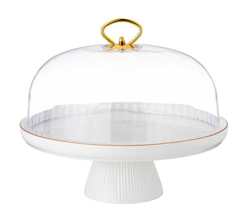 ТОРТОВНИЦА LEFARD "HERBAL" НА НОЖКЕ 28*23,5 СМ С ПЛАСТИКОВОЙ КРЫШКОЙ