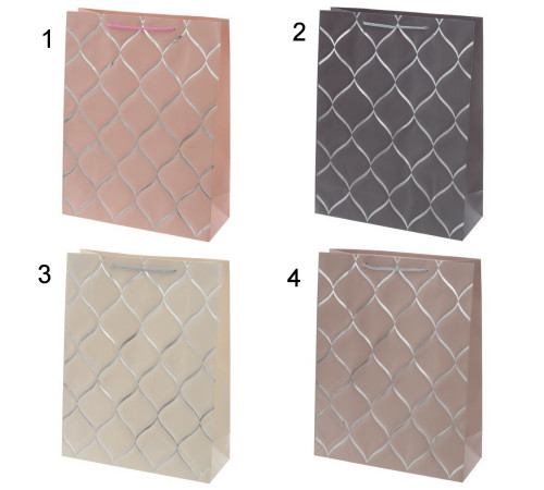 Пакет подарочный (бумага 210г/м2, блок микс 12шт) стоимость за 1шт (Нужный вариант указать в комментарии), L31 W12 H40 см, 4в.