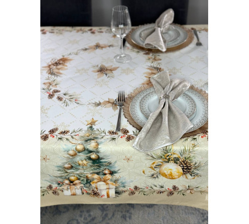 Cкатерть BLOOMIA GOLDEN СHRISTMAS Артикул - БГК овал 168*280