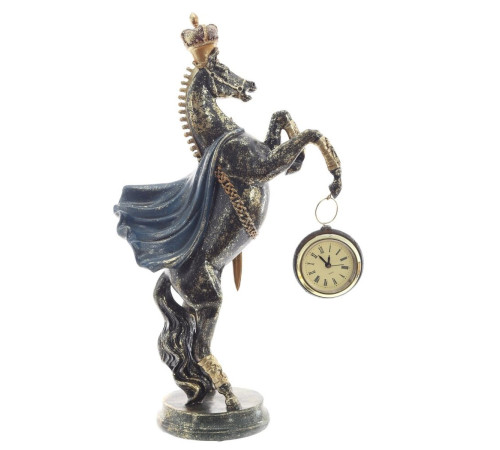 Фигурка декоративная "Лошадь" с часами D5см, (LR44x1), L22 W11 H39,5 см