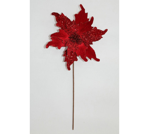 Пуансеттия ажурная, D30см, H50см, Темно красный