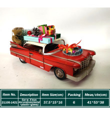 Фигура Ретромобиль, с подарками 37.5*15*16см