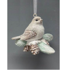 Подвесная птичка на шишках 6*4*6см