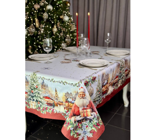 Cкатерть ATMOSPHERE HOME "Рождественская ярмарка" Артикул - РВЯ 145*350, размер - 145*350