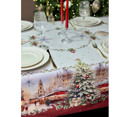 Cкатерть ATMOSPHERE HOME РОЖДЕСТВЕНСКАЯ ЯРМАРКА Артикул -РВЯ 145*300, размер - 145*300