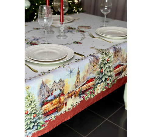 Cкатерть ATMOSPHERE HOME РОЖДЕСТВЕНСКАЯ ЯРМАРКА Артикул - РВЯ 145*250, размер - 145*250