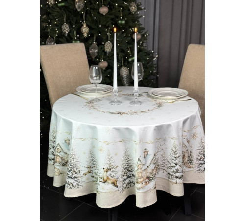 Cкатерть BLOOMIA GOLDEN FOREST Артикул - БЗЛ Ф150, размер - круг д.150